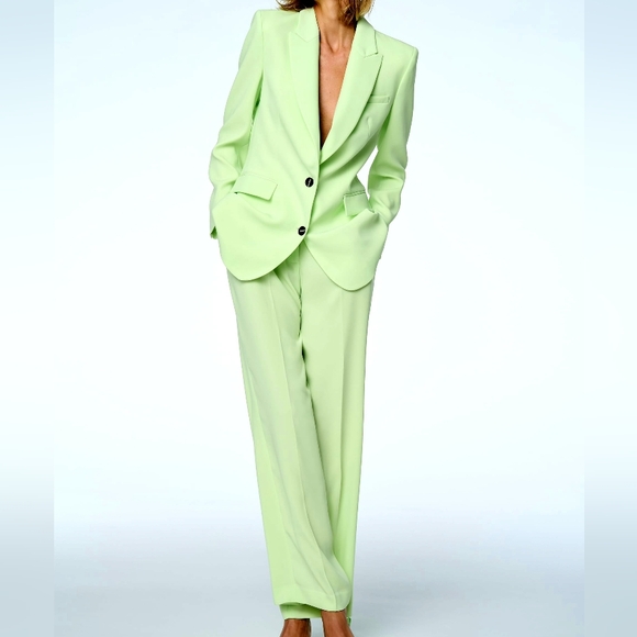 Zara Jackets & Blazers - Zara trousers  Light Green BNWT. Trousers/PANTS ONLY